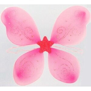 14"x 17" Fairy Wings ~ Pink ~ Dress Up Costume ~ Halloween or Play